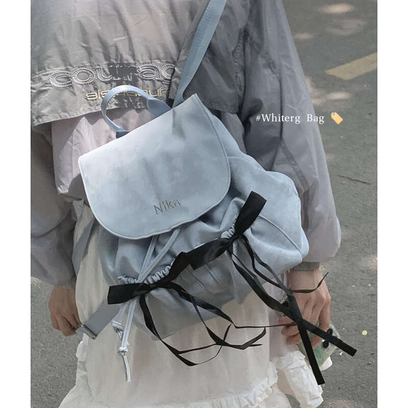 designer bag Casual Nylon Canvas Bowknot Women's 2024 New Niche Backpack Simple Travel Bag
