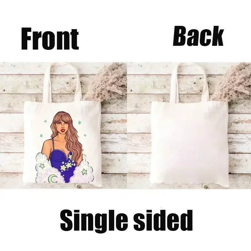 DHGM Abstract Face Print Women Shoulder Canvas Tote Bag Daily Casual Storage Pouch Eco Reusable Handbag Shopping Shopper Bags