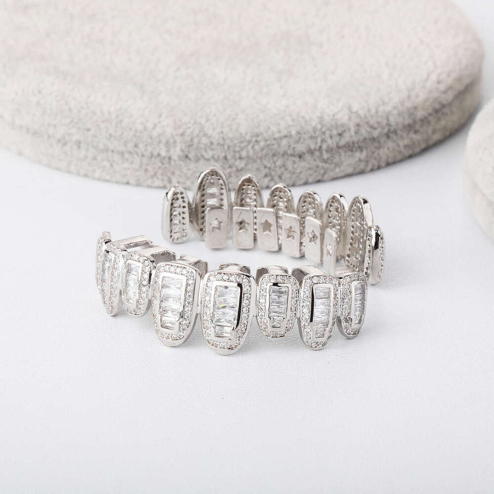 Jin Ao Hip-Hop Decorative Micro Paved Zircon Fang Set Braces Rap Trendy Fashion Accessories