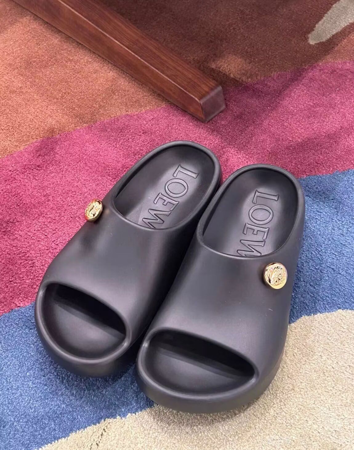 Summer Daily Wear Anagram Platform Paula's Ibiza Foam Sandals Shoes Soft Sole Pebble Rubber Slides Flats Lightweight Brand-embellished Beach Slippers