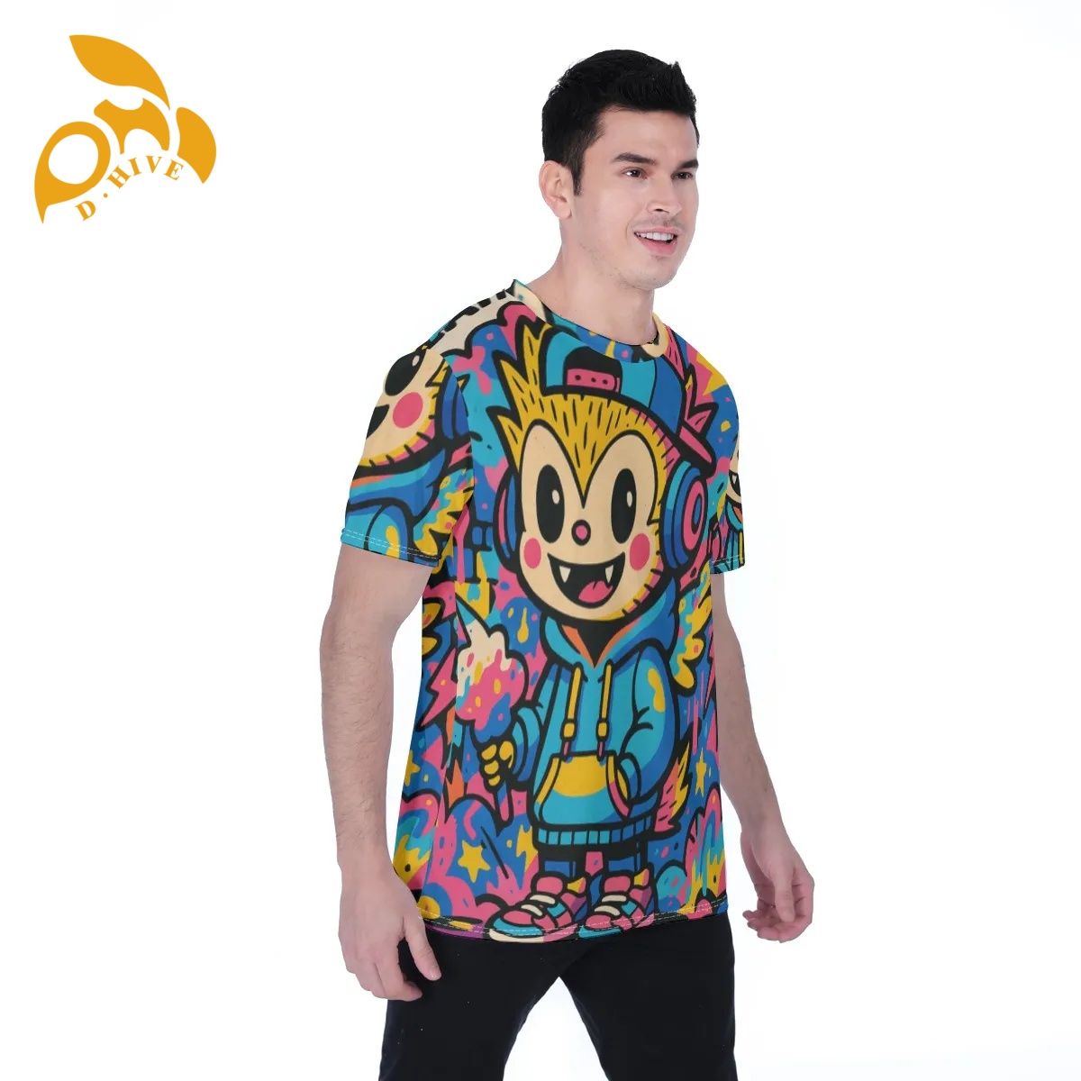 free shipping of customized fashionable All-Over Print Men's T-shirt | Birdseye with exquisite Round neck High-quality design Sports comfortable