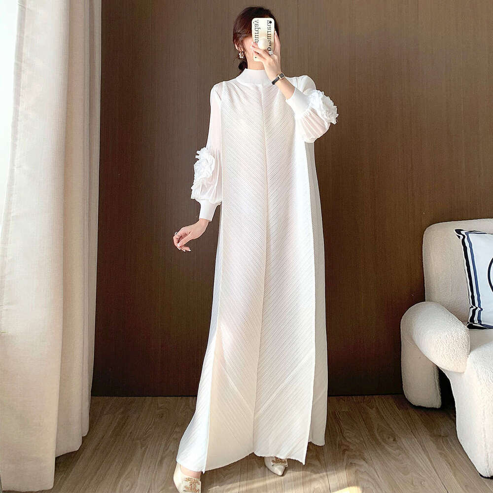 White Skirt Maxi Skirt Fashion Pleated Spring Autumn High End Plus Size Women S Long Dress Long Skirt