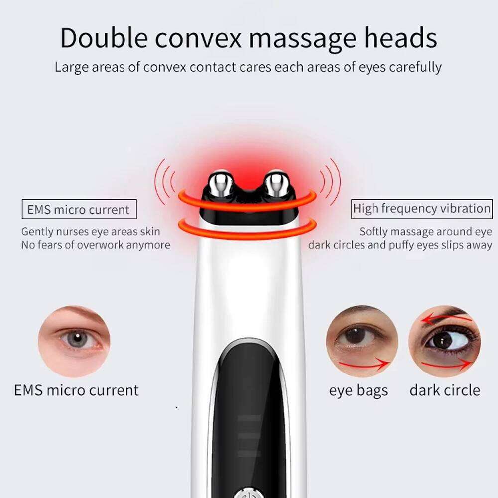 Designer Luxury Microcurrent Vibration Massager Remove Bags Dark Circles Lifting Massage Instrument EMS Eye Beauty Device Skin Care Tool