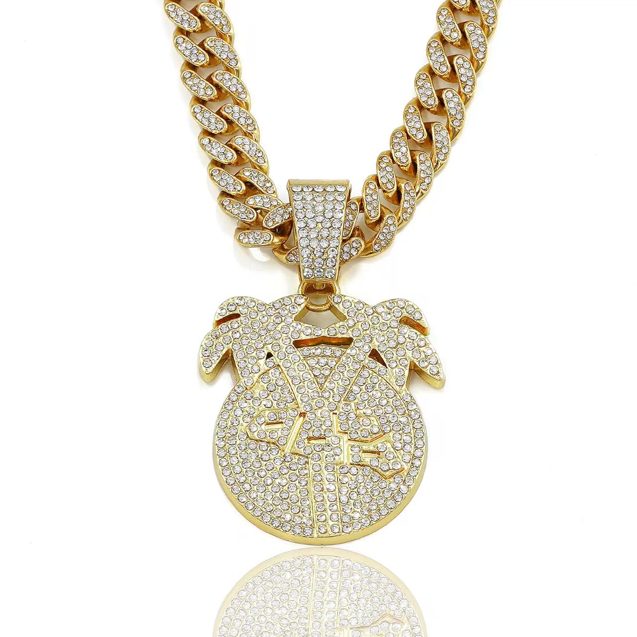 Fashion Design Solid Silver Gra Moissanite 18mm 20mm Wide Diamond Iced Out Pendant Necklace Cuban Link Chain for Rapper