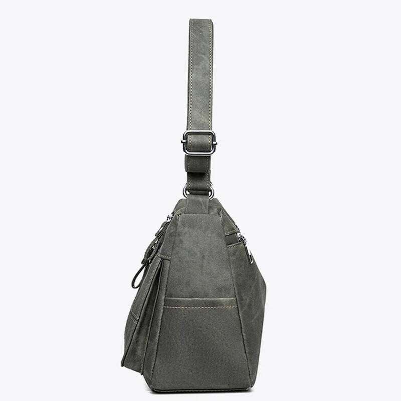 Canvas Fashion Multi-Functional Outdoor Women's Commuter Large Capacity Shoulder Bag Crossbody