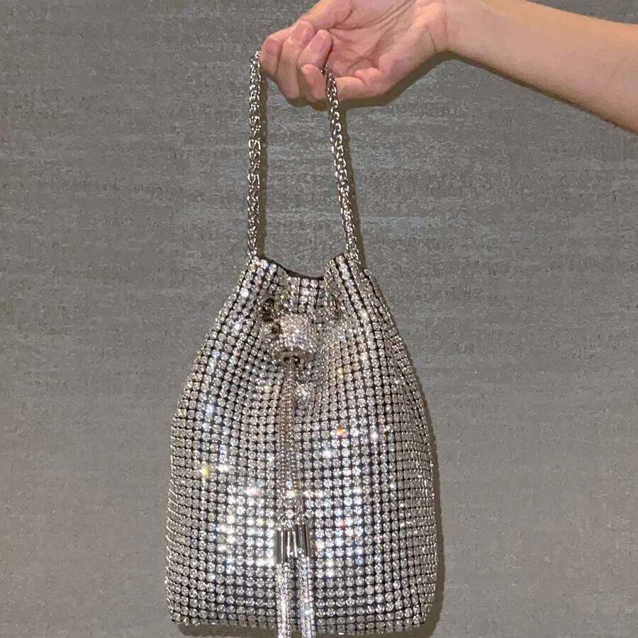 Designer Bag Dia Bucket Bags Rhinestone Bag Fashion Dinner Women Single Shoulder Designer Handbag