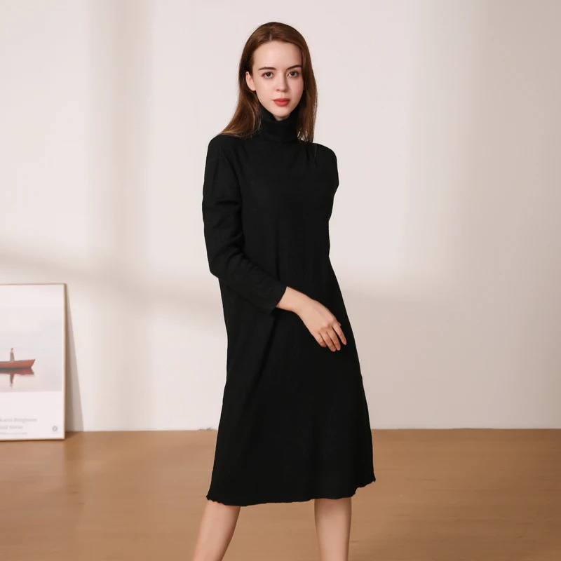 Knitted Womens Winter Dress 2025 Dresses Ladies Sweater Korean Fashion Clothing Robe Clothes Elegant Black Tight Woman Casual 250617