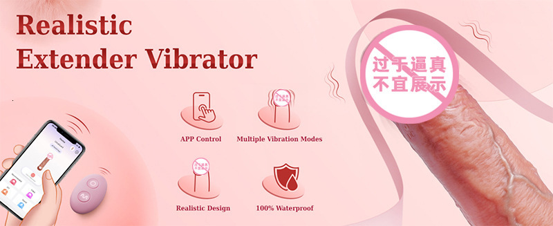 Adult Products Couple's Fun Toys Silicone Electric Realistic Male Wearable Dildo Delay Sleeve