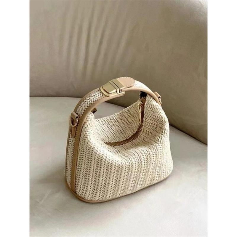 Free Shipping Summer Women's Woven Bag New Commuter Straw Designer Bag Casual Handbag Vacation Luxury Travel Shoulder Crossbody Bag