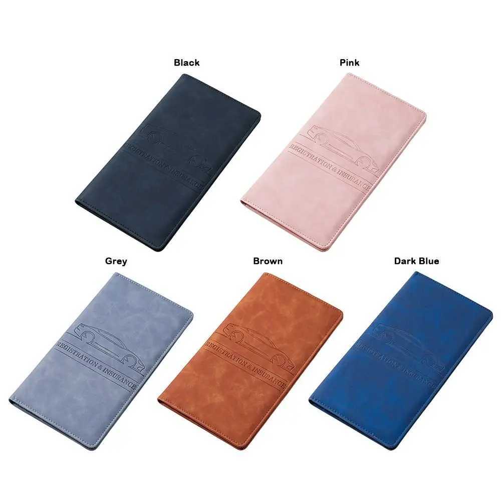 High Quality Multifunctional Certificate Package Card PU Solid Color Card Holder Car Document Holder Women Z250621