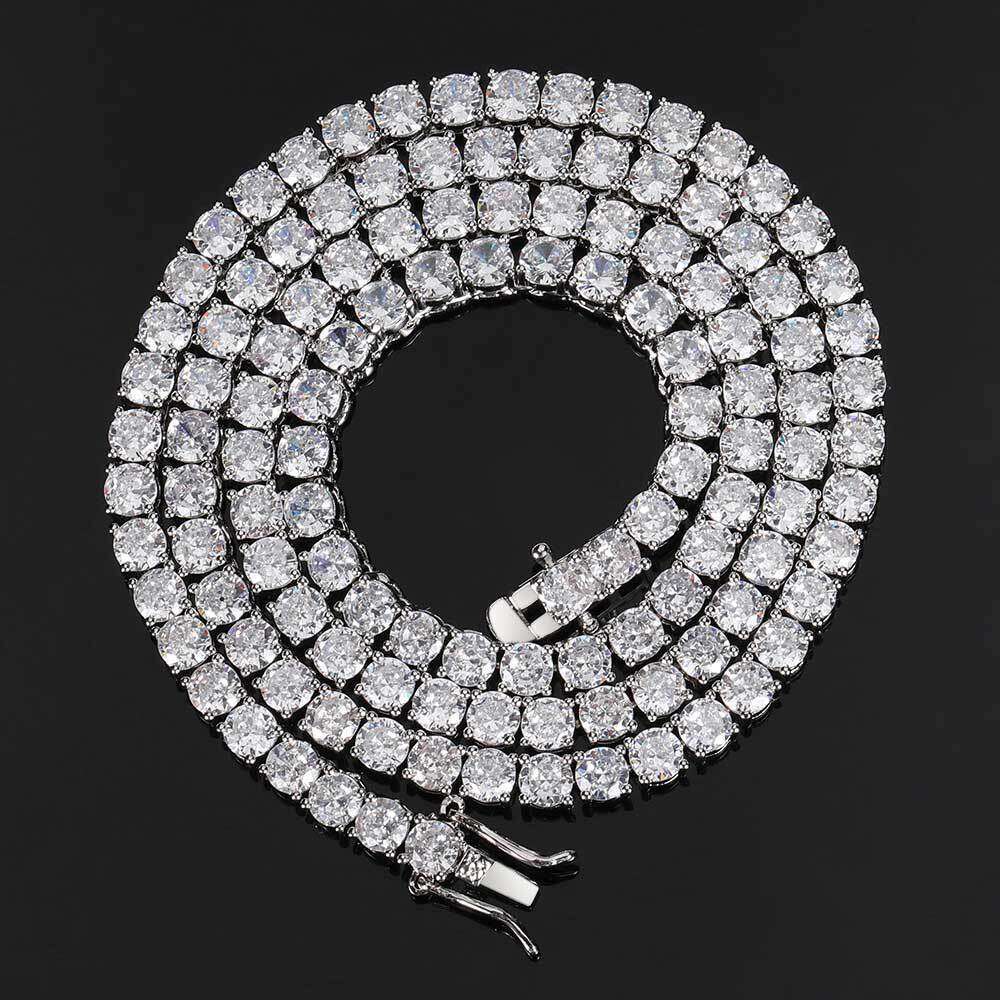 Zircon Tennis Jewelry for Women Hip-Hop Men's Accessories Niche Necklace a4b7