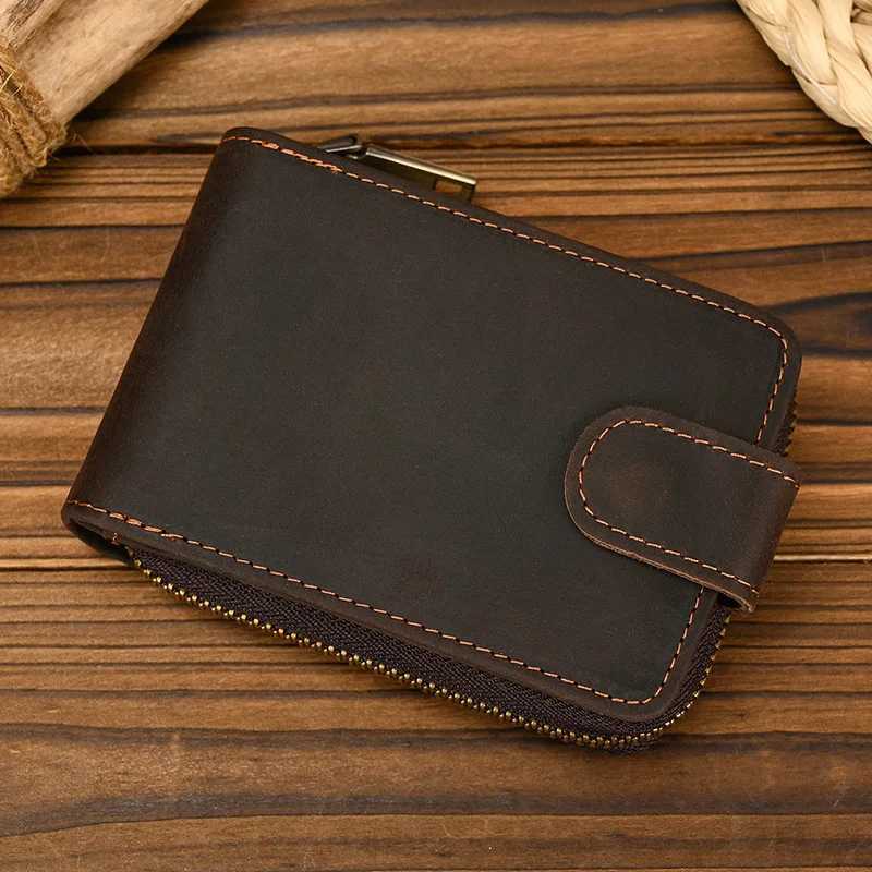 Luufan Genuine Leather Card Holder Purse Cow Leather Case Clutch Wallets Slots For Men Women Mini Slim Short Purse Z250621