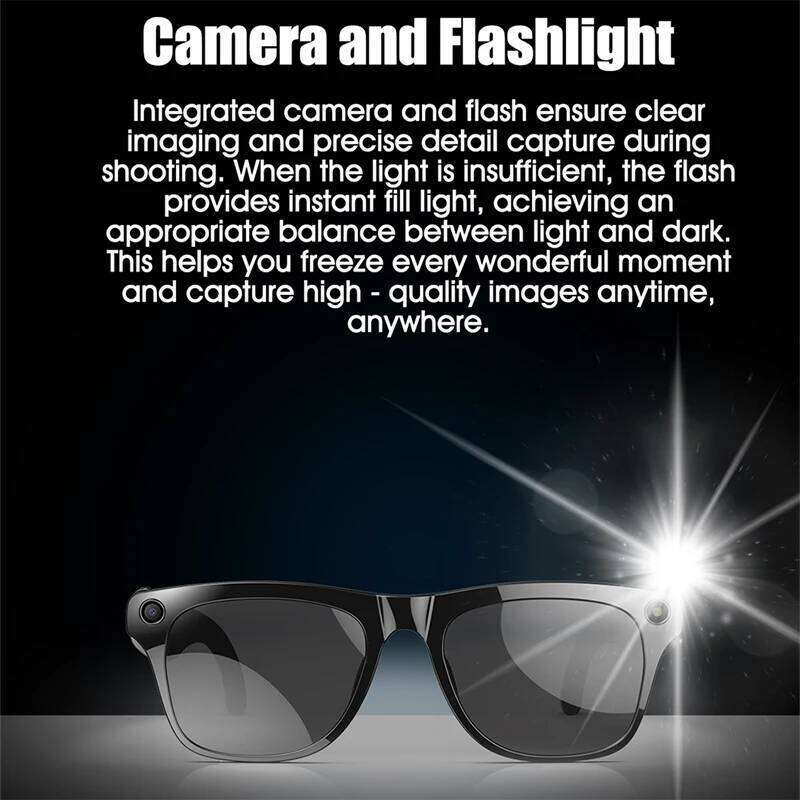 4K HD AI Chat GPT 100MP Camera Bluetooth Call 260Mah Battery Voice Assistant Control Smart Glasses for Men Women