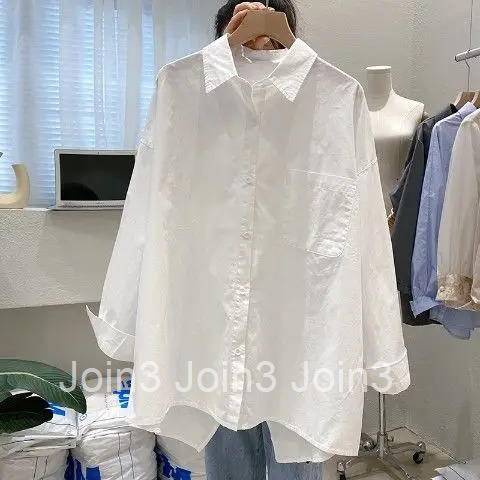 Oversized Blouses Women Long Sleeve Turndown Collar Vintage Shirts Casual Split Fashion Korean Shirts 2025 Blusas Mujer De Moda