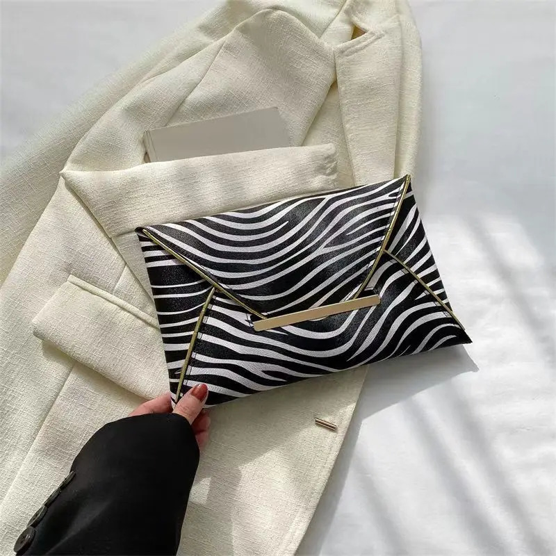 Fashion Women Leopard Zebra Cow Print Clutch Soft PU Leather Purses Female Large Capacity Envelope Bags Ladies Evening Party Bag 250617