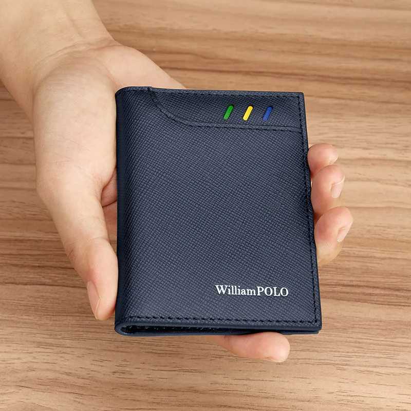 Leather mini card bag fashionable and ultra-thin mens card holder personalized small wallet Z250621