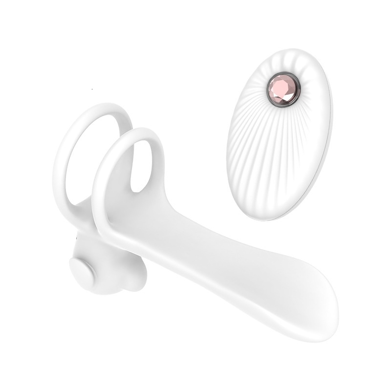 Unisex Vibrating Delayed Licking Dog Electric Locking Double Ring Sleeve Wireless Adult Male Products Toys