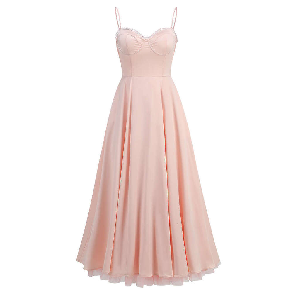 White Skirt Maxi Skirt High End Women S Sexy Spaghetti Strap Hard Mesh Large Hem Long Elegant Gown Dress Long Skirt