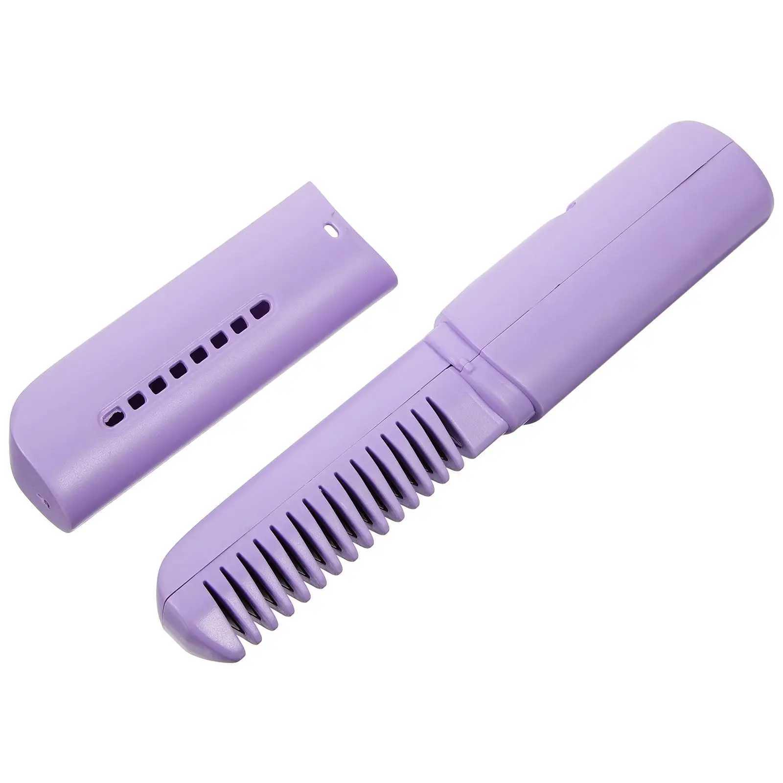 Cordless Heated Hair Straightening Brush USB Rechargeable Mini Portable Comb Travel Size Multifunctional Scalp Massage HealthyXJ250621