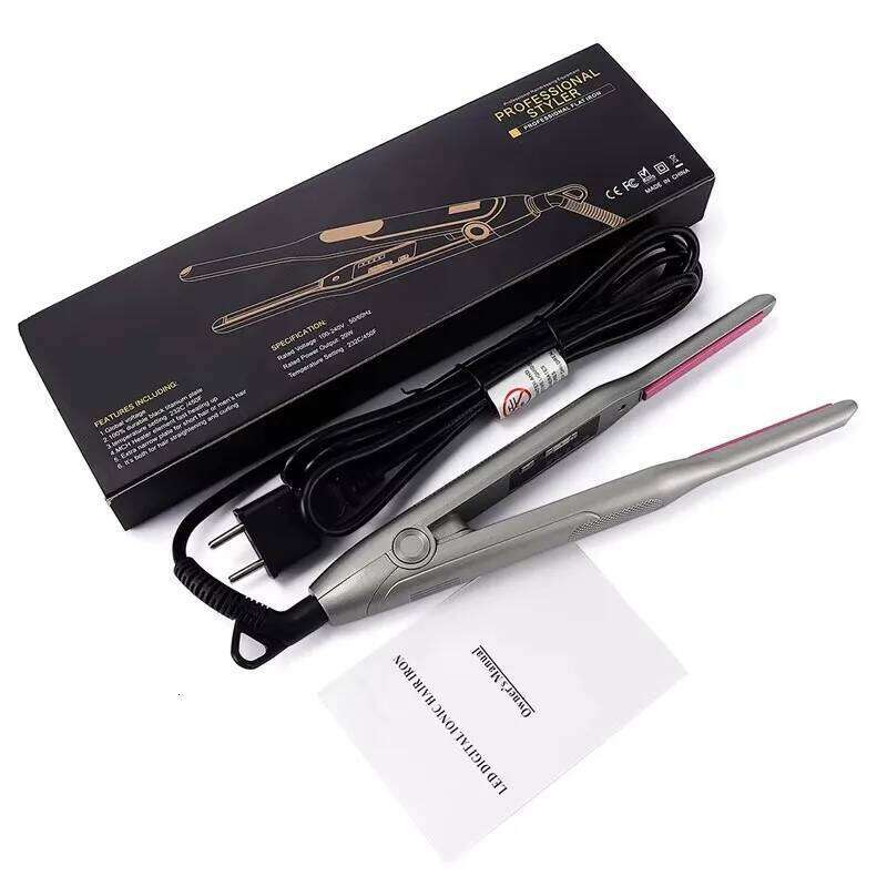 8mm Slim Plate Mini Straightener Iron Man Moustache Clipper Ceramic Coating for Short Hair Curler