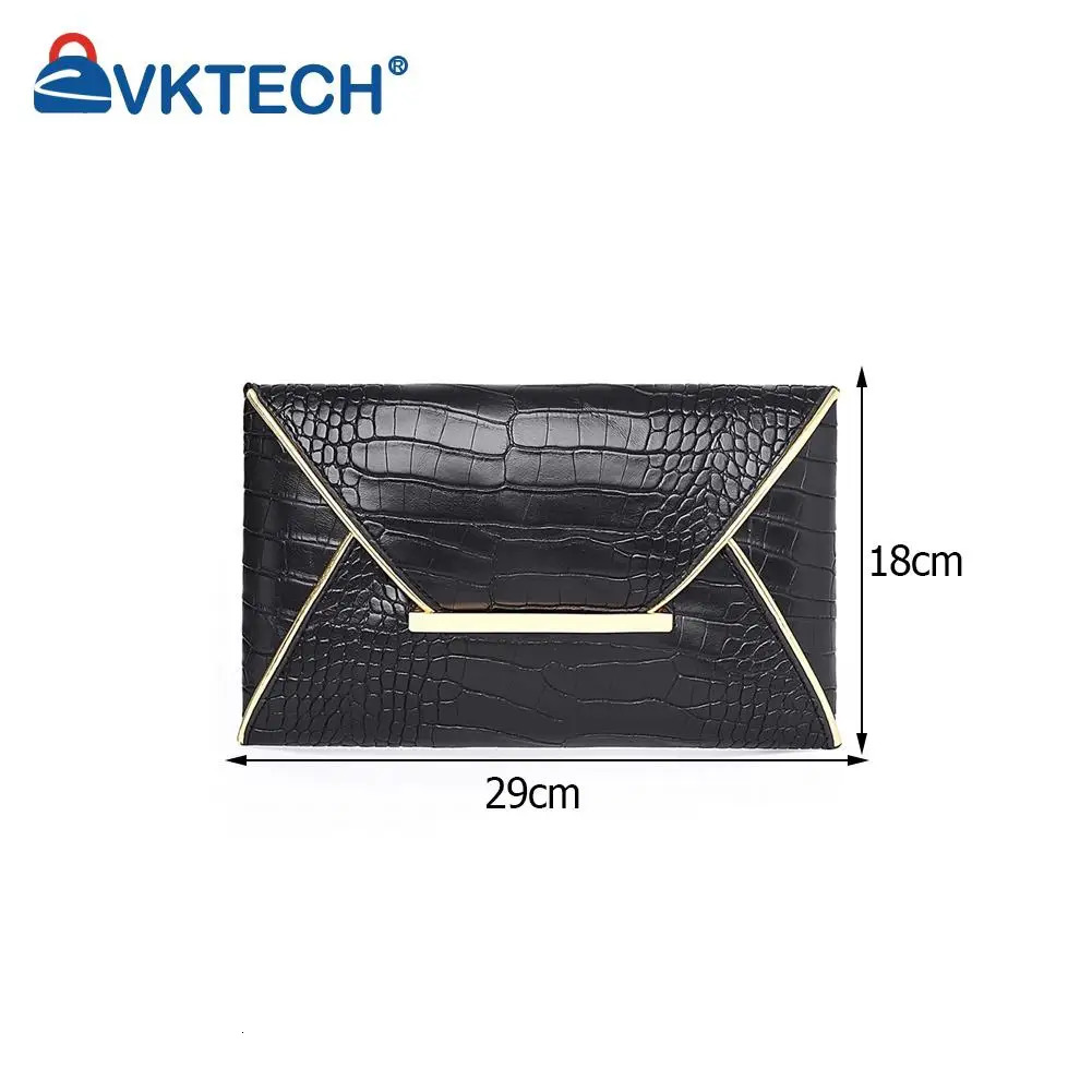 Fashion Women Alligator Snake Pattern PU Leather Envelope Bag Casual Ladies Small Handbags Purse Day Clutches 250617