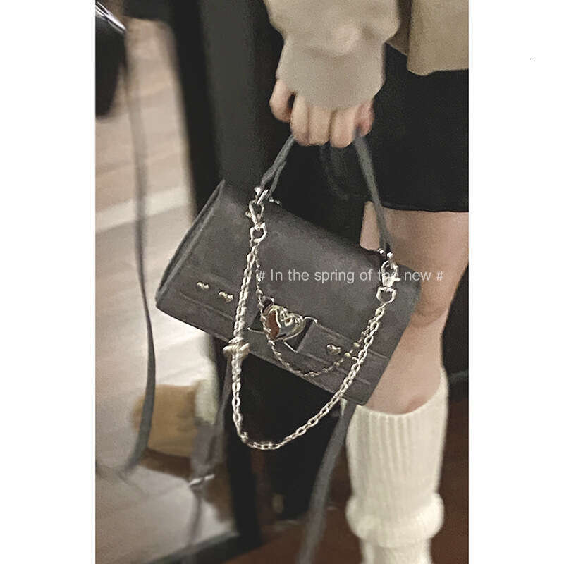 Korean Style Handbag for Women 2023 New Fashion Heart Lock Small Square Simple designer bag Shoulder Crossbody Bag