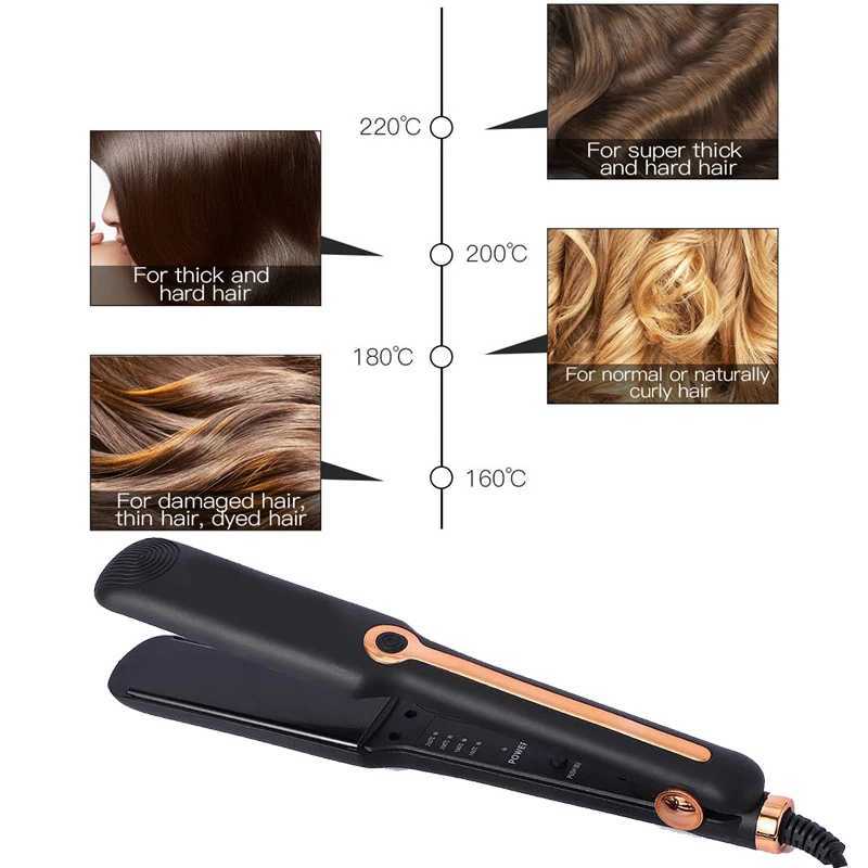 Negative Ion Hair Care 2 In 1 Iron Anti Scalding Straighteners Electric Splint Curling Iron For Hair Salon Styling ToolsXJ250621