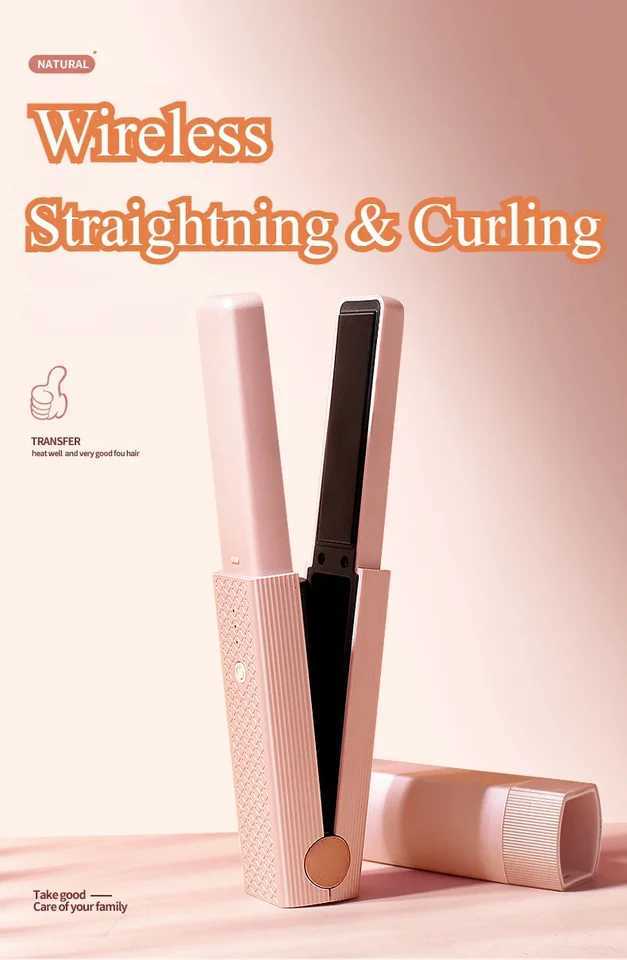 Dual-Purpose Hair Straightener And Curling Iron Splint Portable No Hair Damage Straight Curling Hair Styling ToolXJ250621