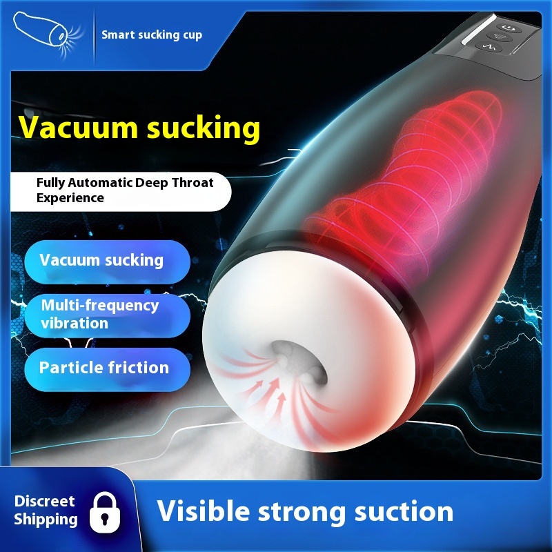 Smart Sucking Telescopic Cup Deep Throat Male Stimulation Oral Masturbator Sex Toy