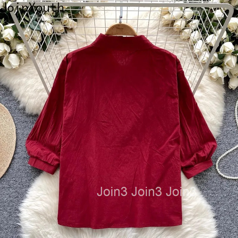 2025 Blusas Mujer De Moda Vintage Blouse Women Clothes Patchwork Sequin Embroidery Shirts Casual Long Sleeve Loose Blouses Tops