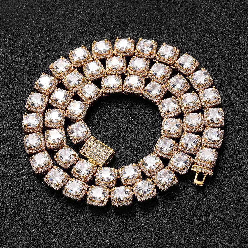 Hip Hop for Men Ice Sugar Chain Zircon Trendy Brand Accessories Men's Necklace fa65