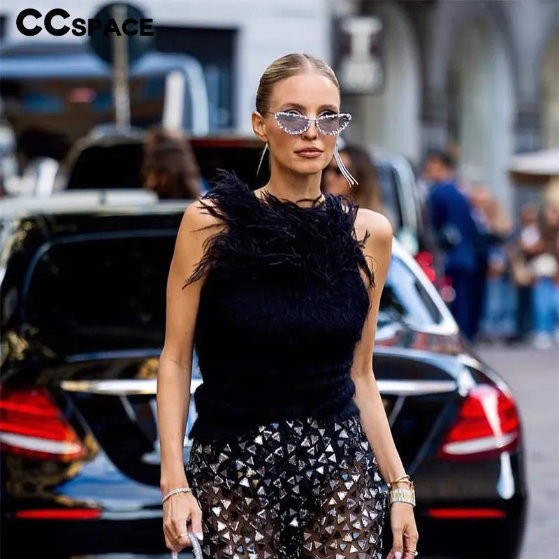 56219 Diamond Sunglasse Cat Eye Retro Sun Glasses for Women Vintage Shades Female Black Oculos 250617