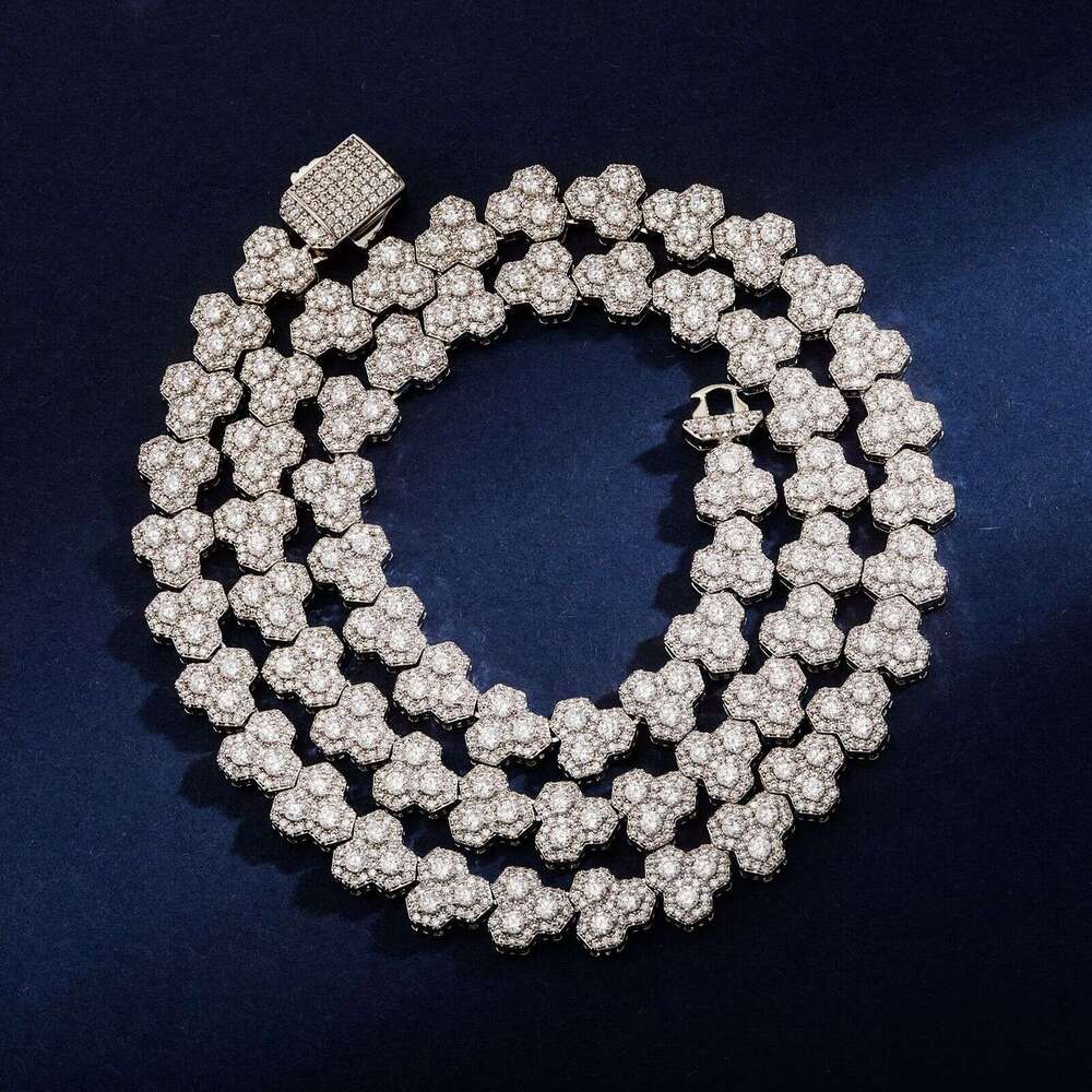 10mm Men's Versatile Spliced Mechanical Hot Hip-Hop Nightclub Trendy Ice Sugar Cuban Chain