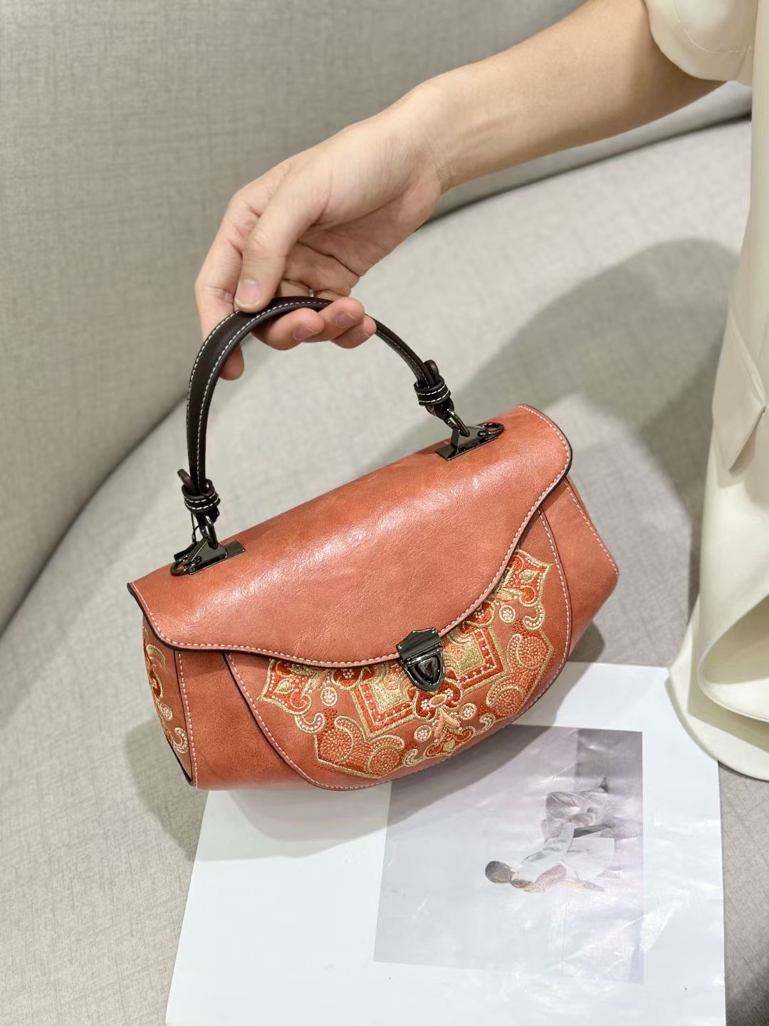 RH1653 Chinese Floral - Embroidered Handbags designer bag Support customization