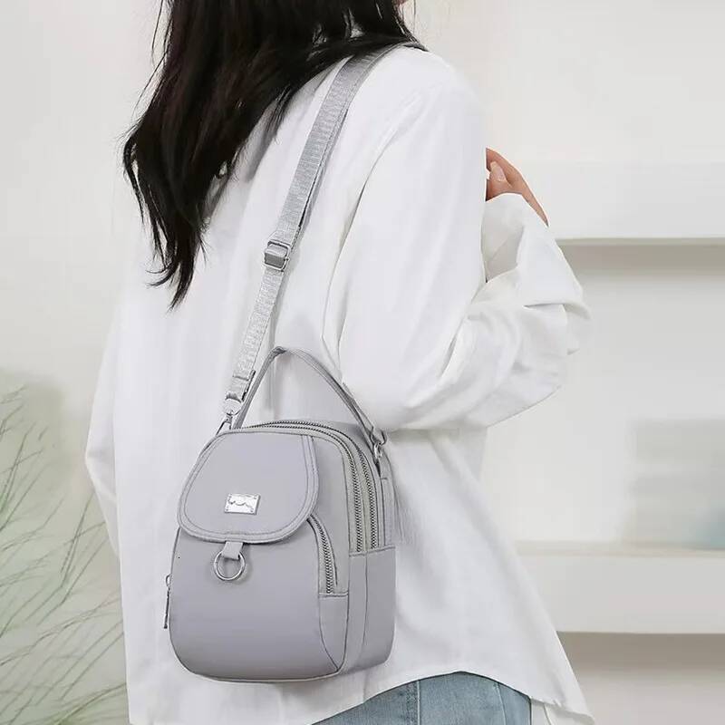 DHGM Durable Oxford Women Mini 3 Layers Shoulder Girls Shopping Phone Bag Lightweight Handbag Suitable For Going Out