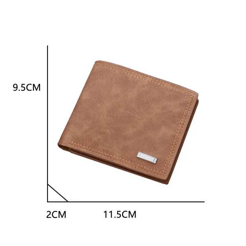 2025 Mens Wallet Multi-functional Wallet Simple Gentleman Short Leather Triple Fold Wear-resistant Vintage Wallet Z250621