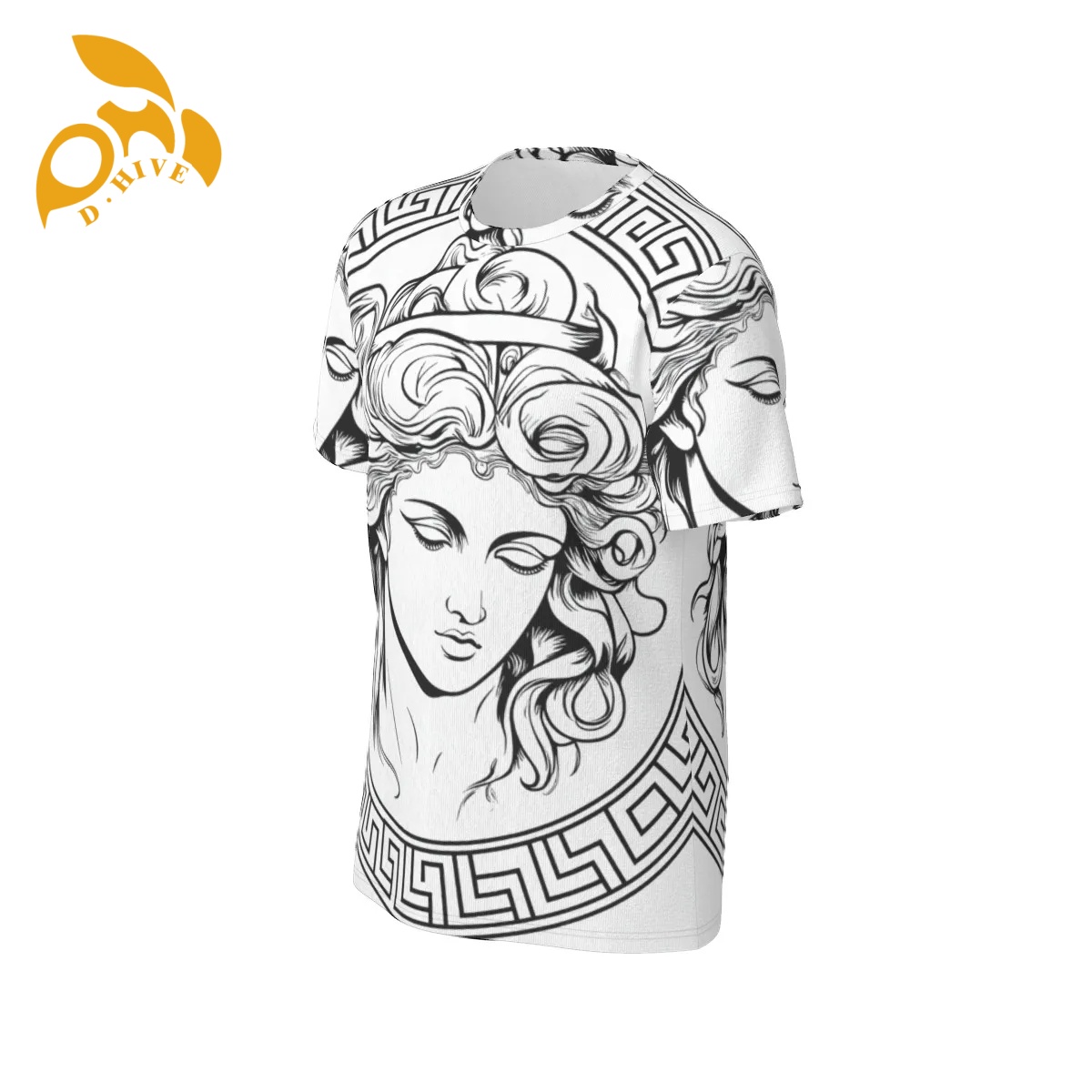 free shipping of customized fashionable All-Over Print Men's O-Neck T-Shirt | 190GSM Cotton | Birdseye with exquisite Round neck comfortable adap