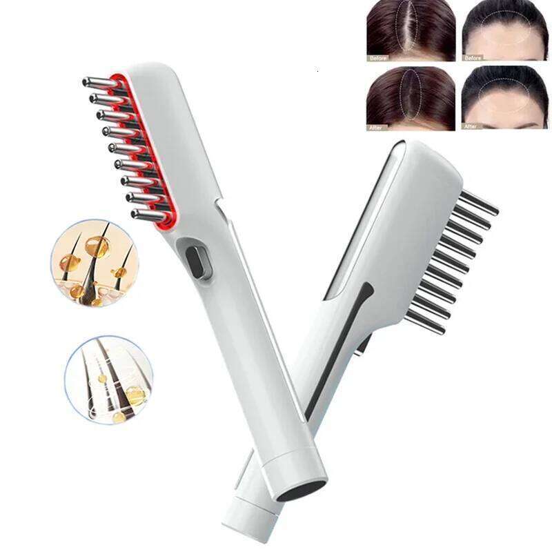 LED Red Light Scalp Brush For Spa Anti Loss Care Electric Hair Growth Massage Comb Microcurrent Head Skin Applicator