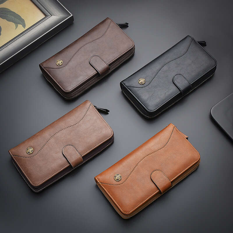 Hot Selling Men's Handbag Zipper Long Wallet Multi-functional Clasp Clutch Phone Bag wallet designer mens wallet