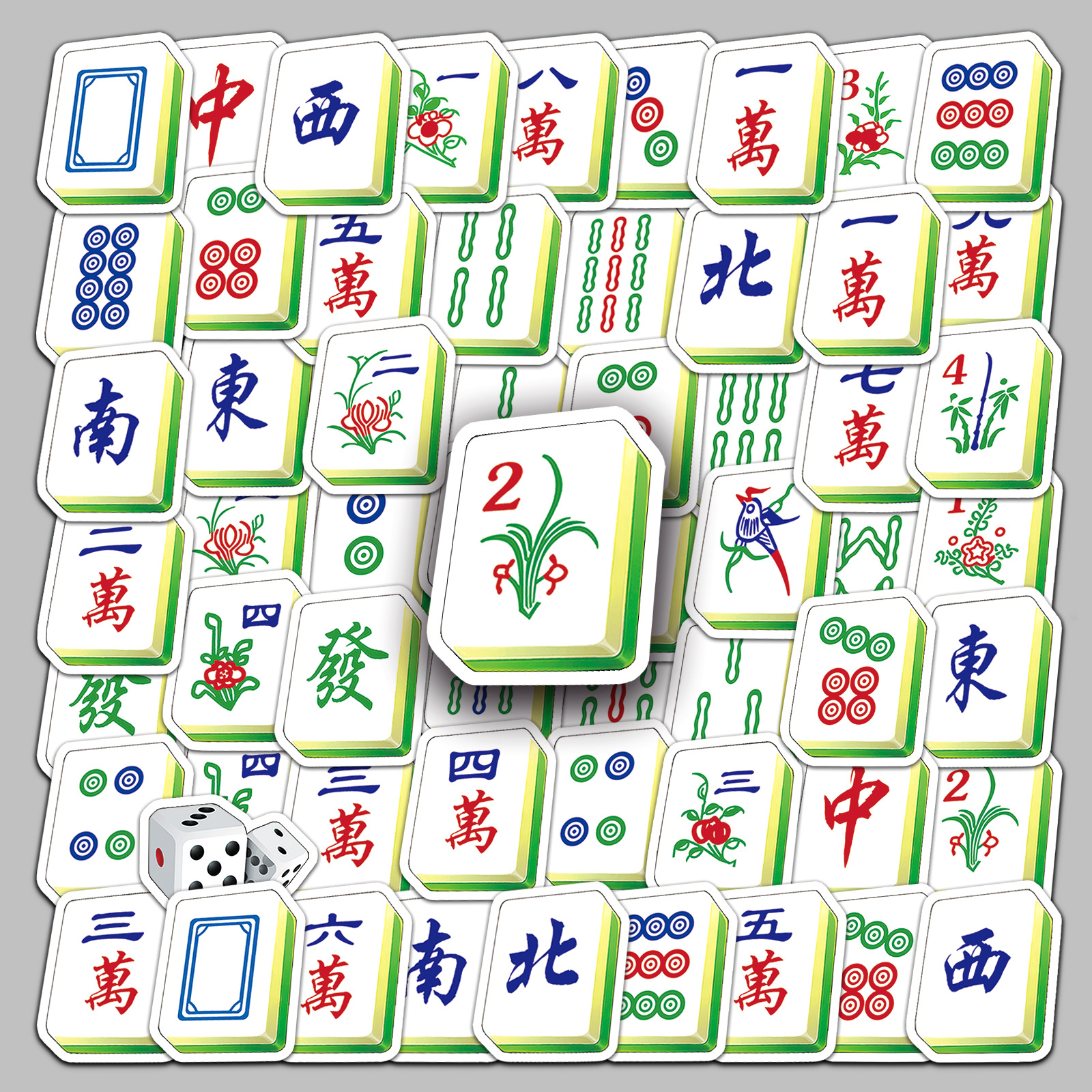 145 mini mahjong full set dormitory travel new year entertainment creative DIY waterproof decorative stationery stickers wholesale