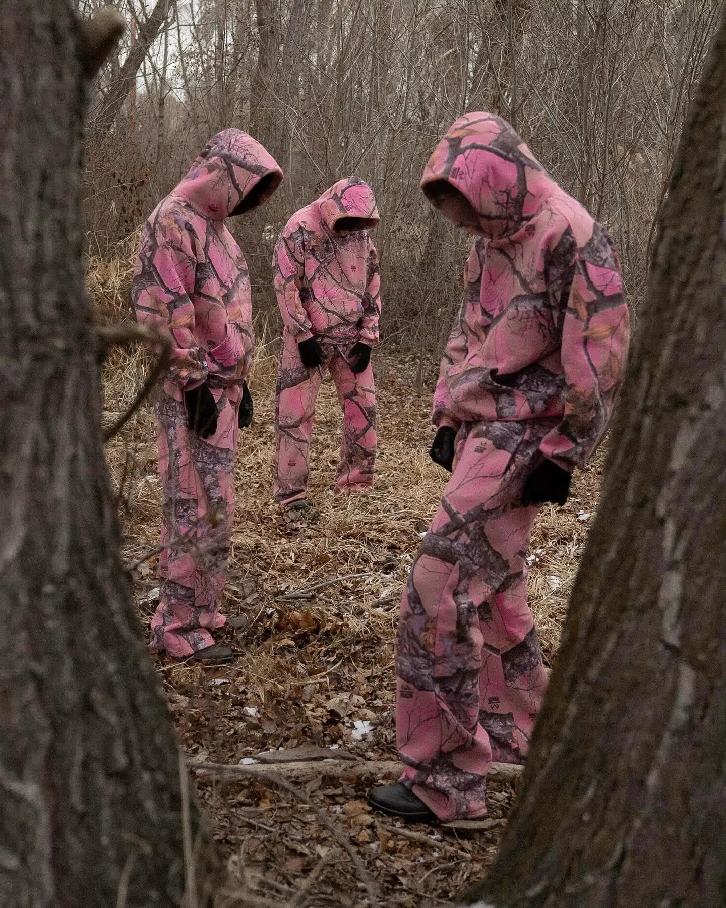 Y2K camouflage pattern hoodies men clothing hip hop retro pink harajuku street pullover punk straight pants casual suit 250614