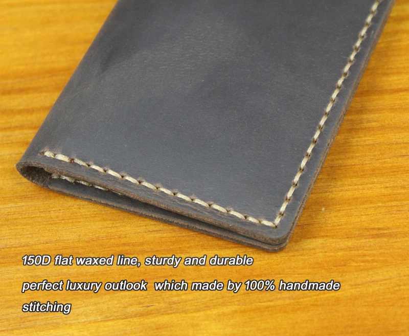 Handmade Genuine Leather Business Card Holder Men Leather Case Small Women Card ID Holder Cover Card Wallet Z250621