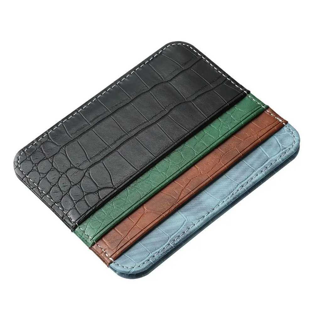 Ultra-thin PU Leather Sleeve Card Storage Double-sided Card Holder Organizer Coin Pouch Wallet Card Protector Z250621