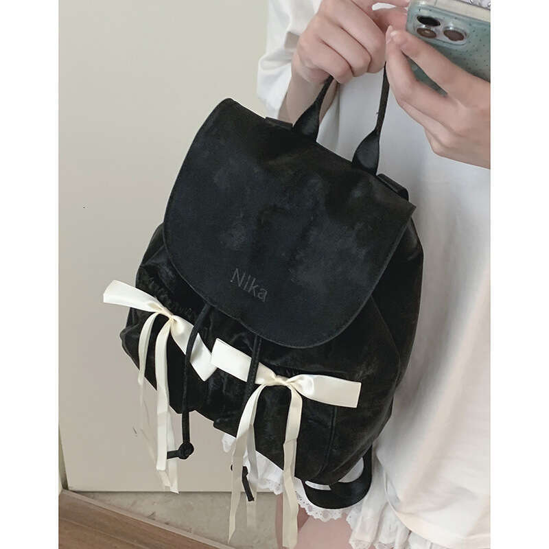 designer bag Casual Nylon Canvas Bowknot Women's 2024 New Niche Backpack Simple Travel Bag