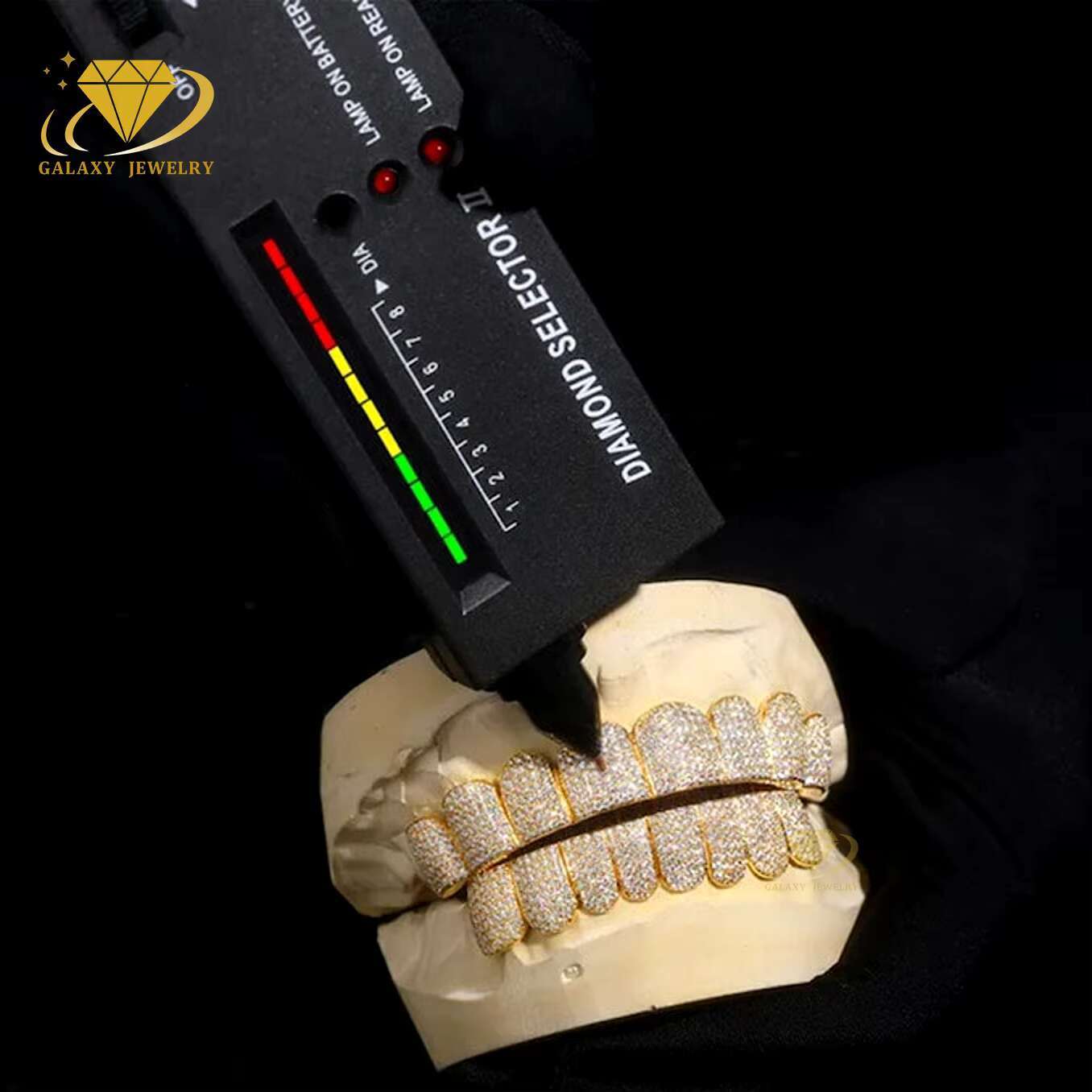 10K 14K 18K Gold Moissanite Grillz Passes Diamond Hip Hop Jewelry 925 Sterling Silver Custom Grillz Top Bottom Teeth Grills