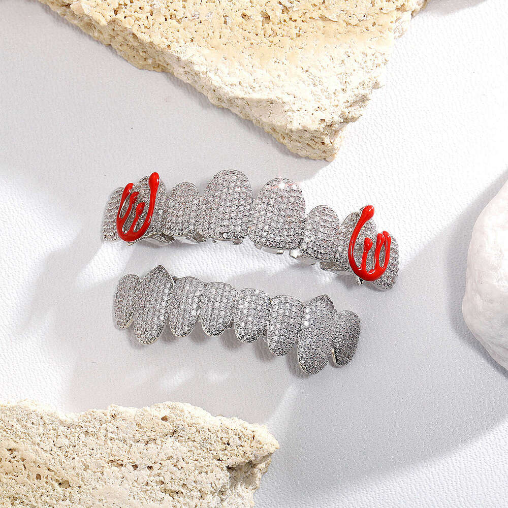 Jin Ao New Style Full Dia Hip-Hop Bracelet 8 Teeth Colorful Enamel Inlaid with Dias