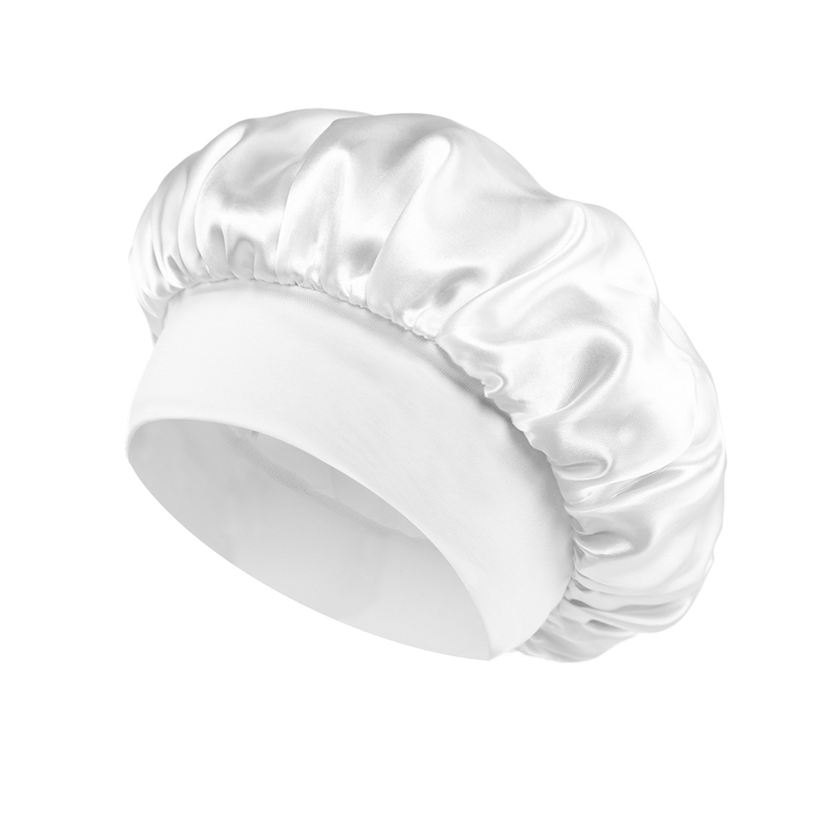 Silk Bonnet for Sleeping Satin Hair Bonnets Soft Elastic Band Silk Sleep Cap Silk Hair Wrap for Women Men Curly Hair Daily Use Elastic Band Cap Hair C