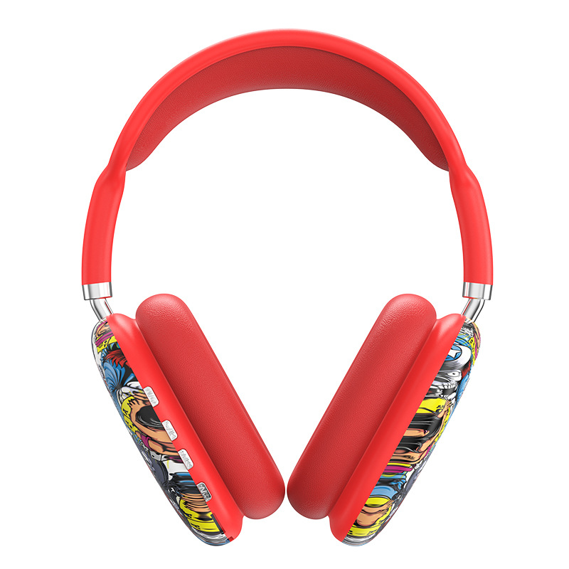 Guochao P9 graffiti creative headset cross-border wireless bluetooth private model headset