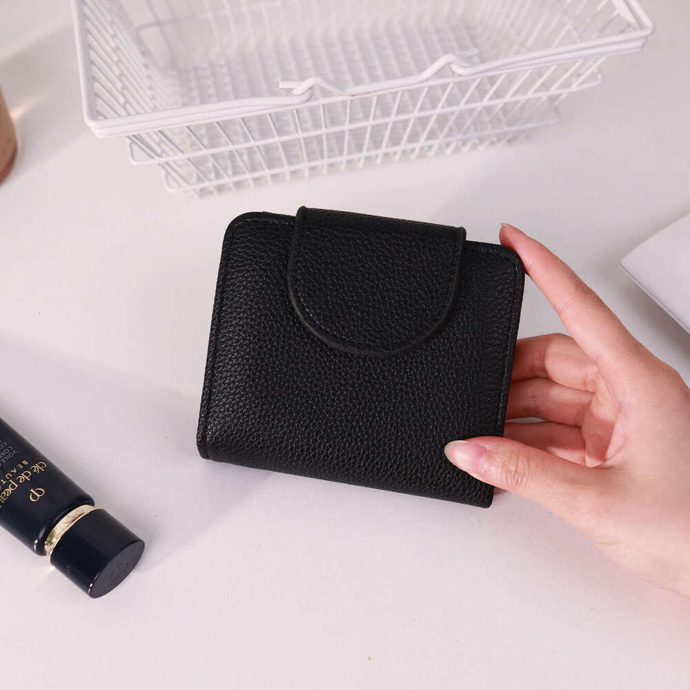 Hot Selling New Short Wallet INS Women High-end Multi-functional Solid Color 70% off Small Card Holder