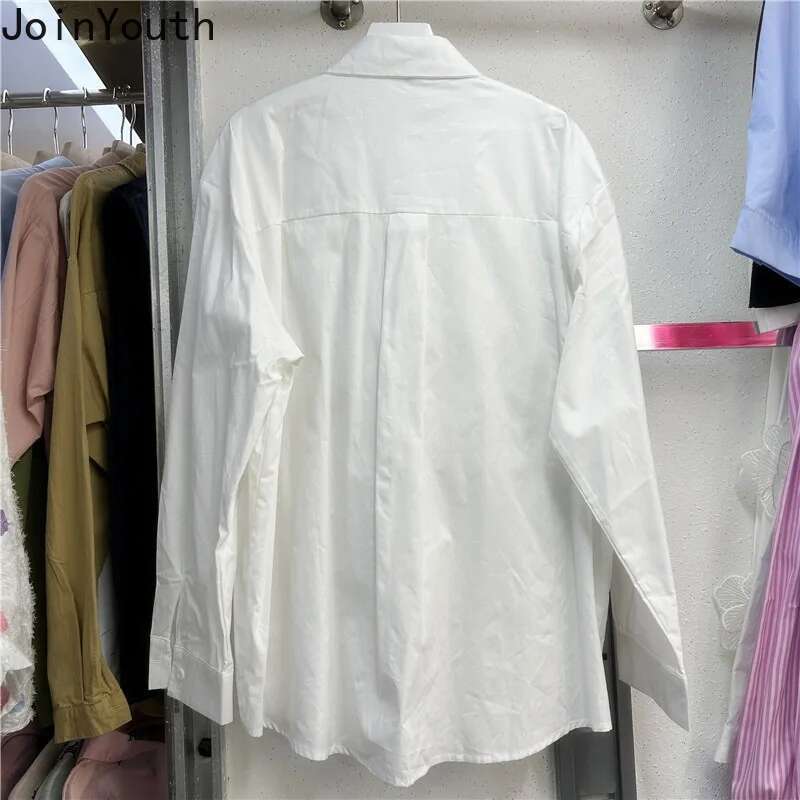 Vintage Blouse Womens Clothing Solid Color Long Sleeve Shirts Loose Fashion Korean 3D Floral Tops 2025 Blusas Mujer De Moda